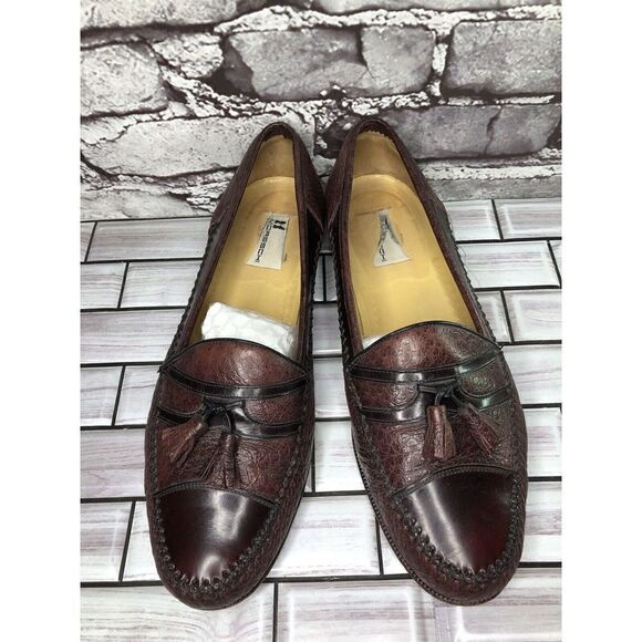 Moreschi Burgundy Leather Cap Toe Tassel Loafers Dress Shoes Men’s Sz 9M US/42EU main image 13